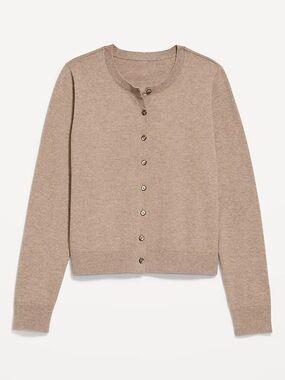 Old Navy Driftwood Heather Button-Front Crewneck Cardigan
